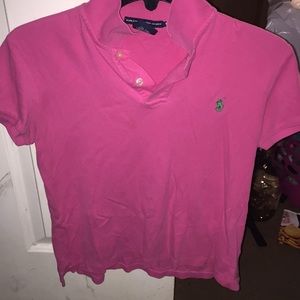 Pink polo shirt